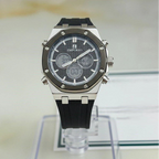Black Dial Rubber Strap Men's Watch