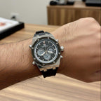 Black Dial Rubber Strap Men's Watch