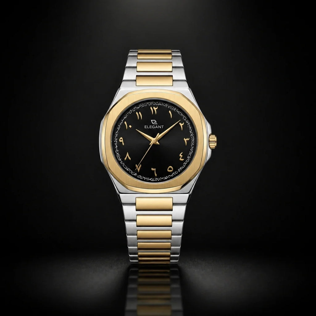 Elegant Royal Arabic Men's Watch - Black Dial