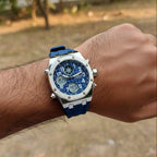 Blue Dial Stainless Steel Men's Watch