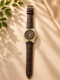 Classic Brown Leather Men’s Watch