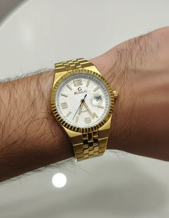 Round Honeycomb Dial Men's Watch