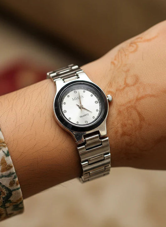 Round Stone Dial Women's Watch
