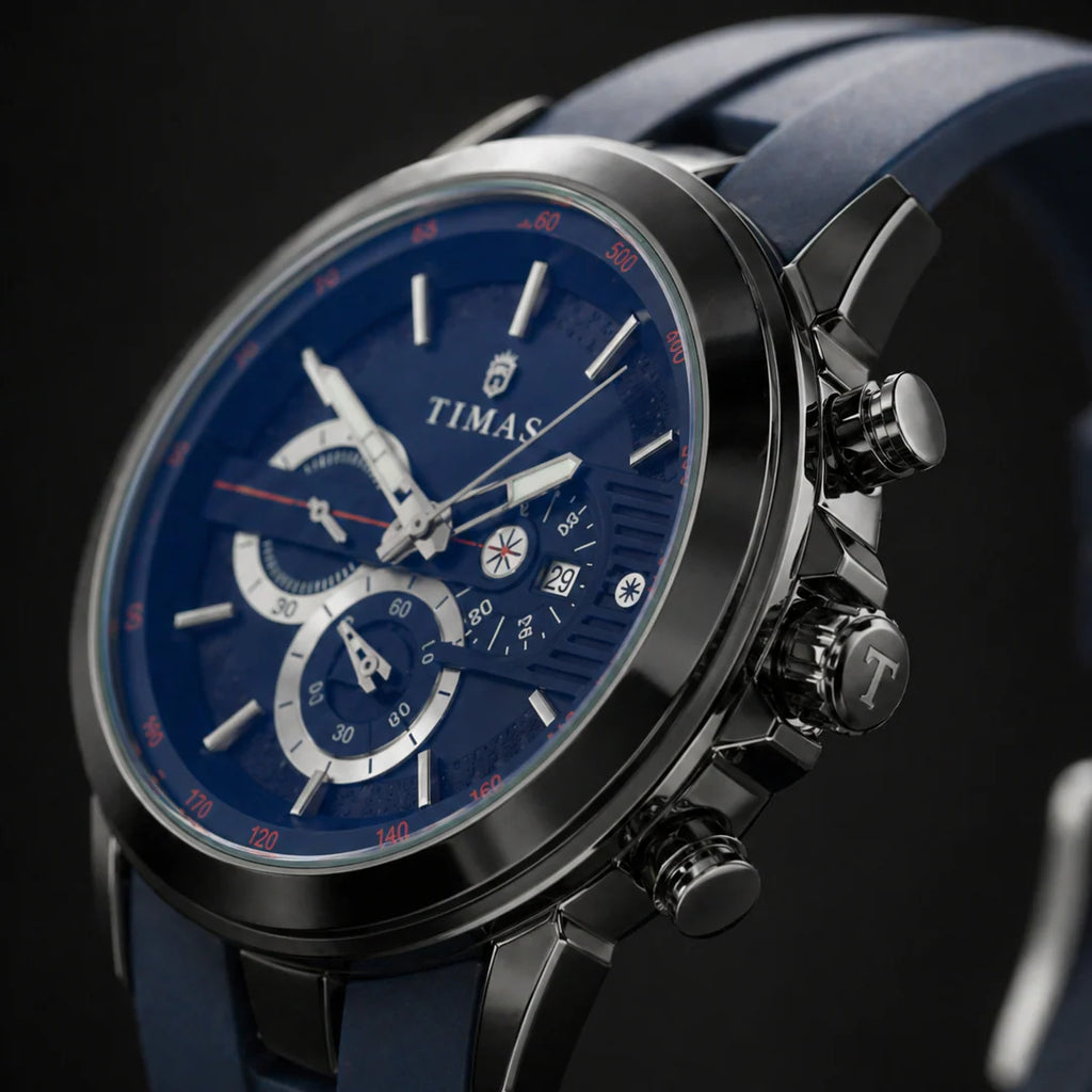 Timas Premium Quartz Sporty Design – Midnight Blue