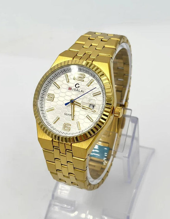 Round Honeycomb Dial Men's Watch