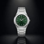 Elegant Royal Arabic Men's Watch - Emerald Green Dial