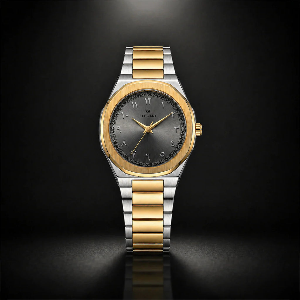 Elegant Royal Arabic Men's Watch - Grey Dial