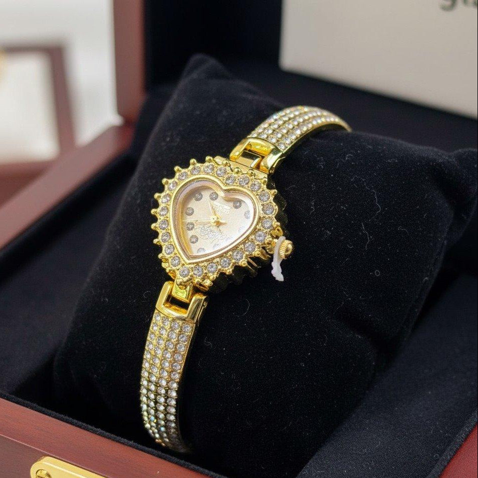 Heart Love Dial Stone Women's Watch