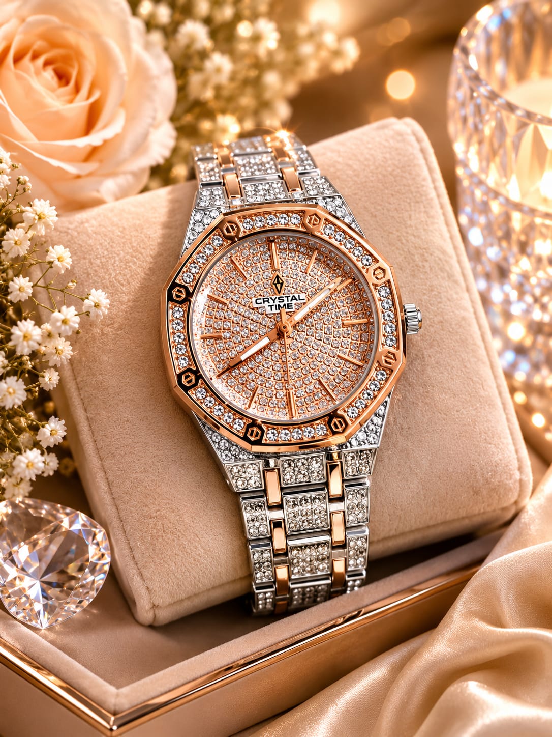 Luxury Square Crystal Women’s Watch