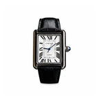 Luxury Men's Square Quartz Watch – Black Dial Edition