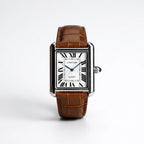 Luxury Men’s Square Quartz Watch – Brown Dial Edition