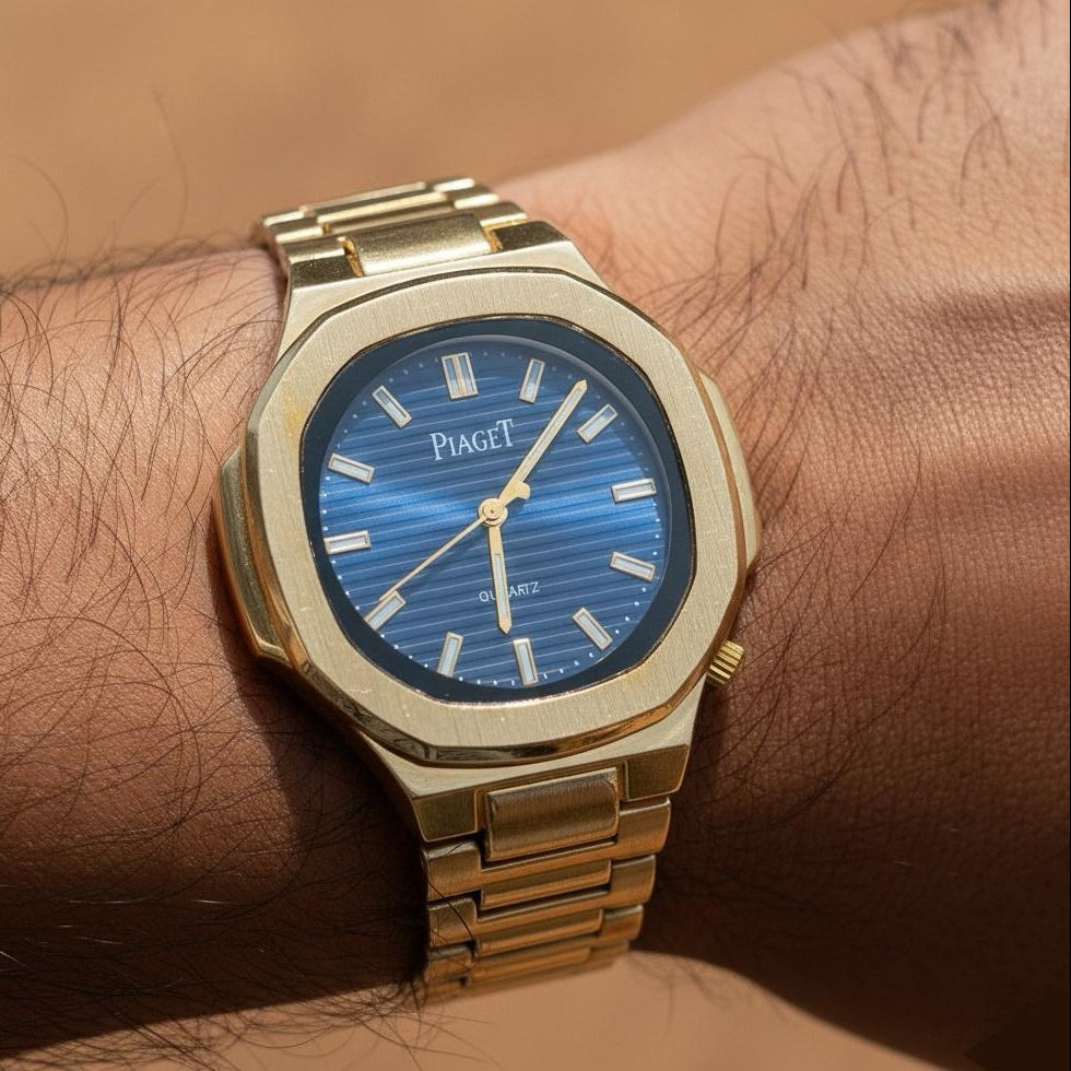 MHL Octagon Bluish Dial Men's Watch
