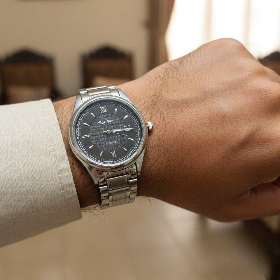 MHL Round Black Dial Men's Watch