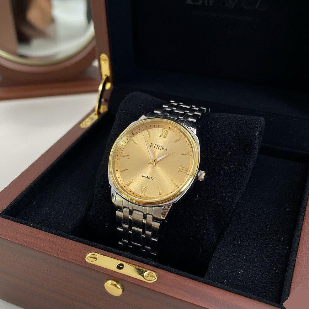 Round Champagne Dial Men's Watch
