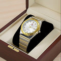 MHL Round Gold Bezel Men's Watch