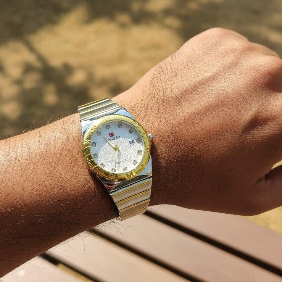 Round Two Tone Men's Watch
