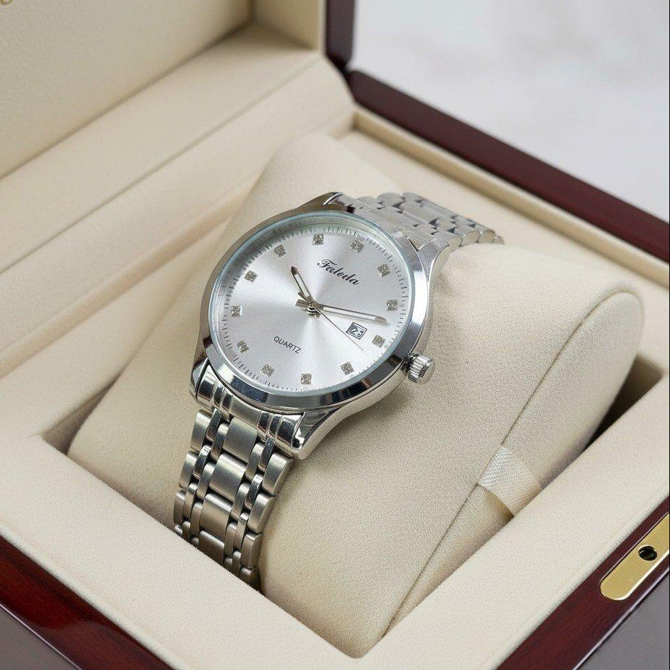 MHL Round Stone Analog Dial Men's Watch
