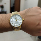MHL Round Stone Dial Men's Watch