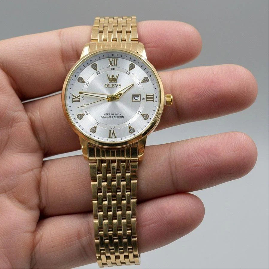 MHL Round Stone Dial Men's Watch
