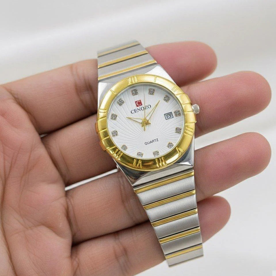 Round Two Tone Men's Watch