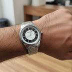 MHL Round White/Black Dial Men's Watch