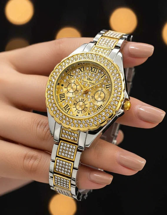 WHL Round Stone Dial Women's Watch