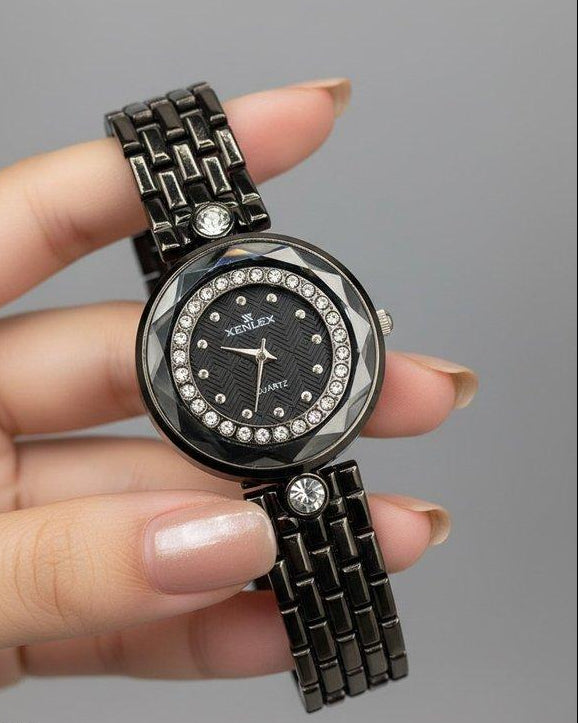 Round Stone Dial Women's Watch