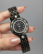 Round Stone Dial Women's Watch