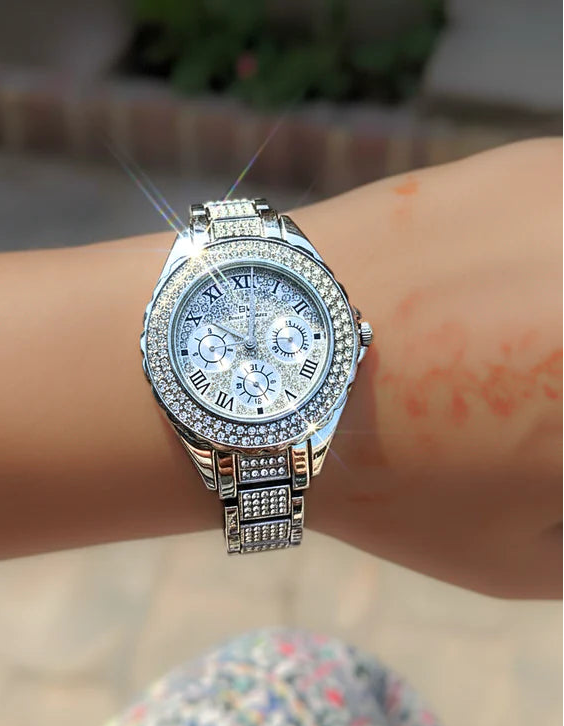 WHL Round Stone Dial Women's Watch