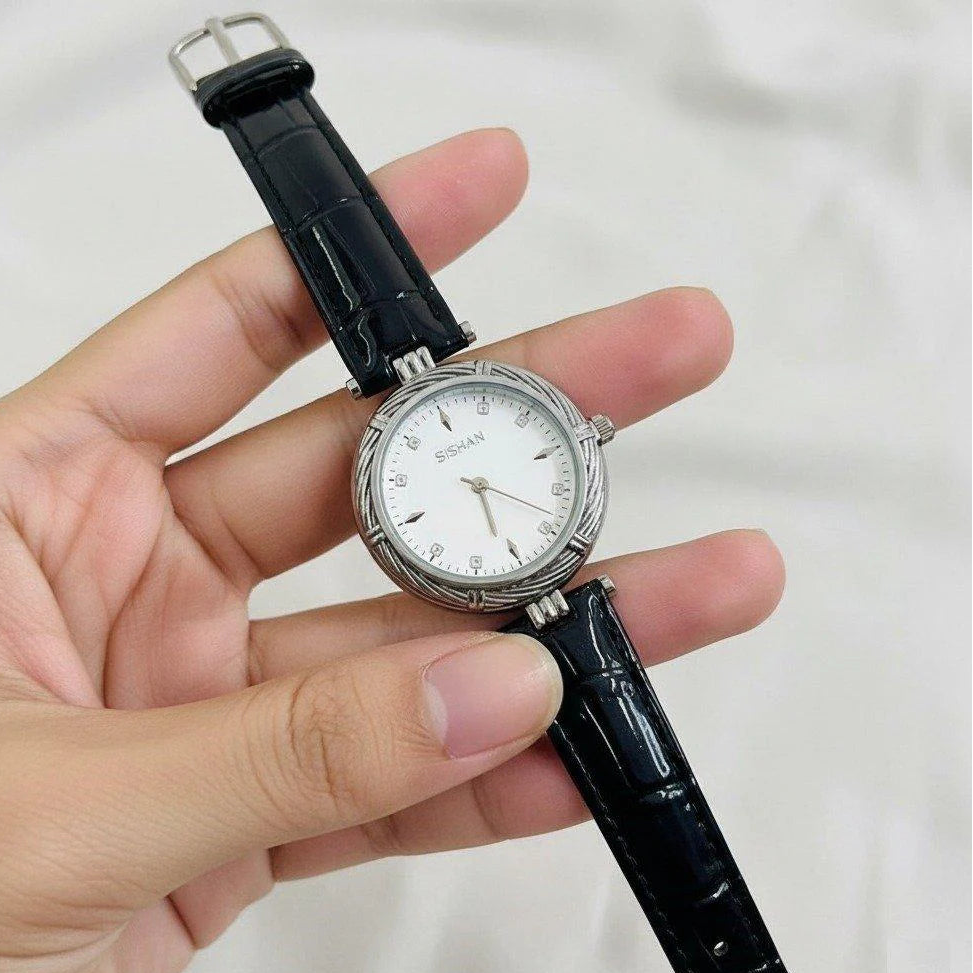 WHL Round Stone Dial Women's Watch