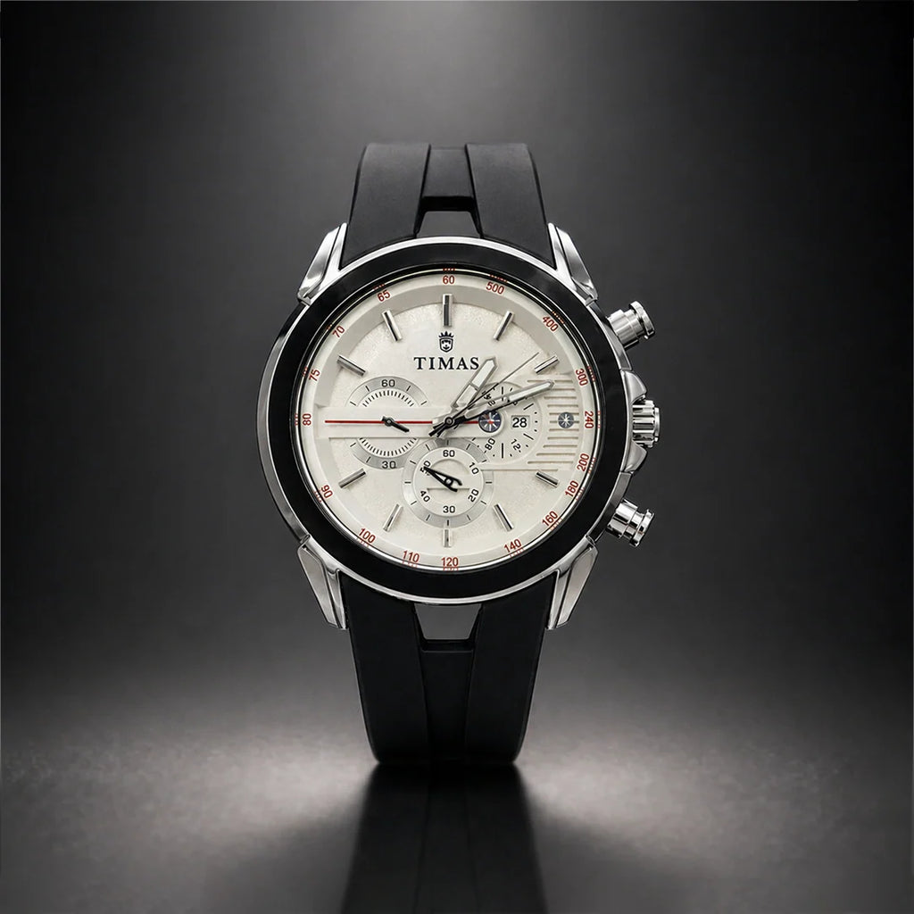 Timas Premium Quartz Sporty Design – Pure White
