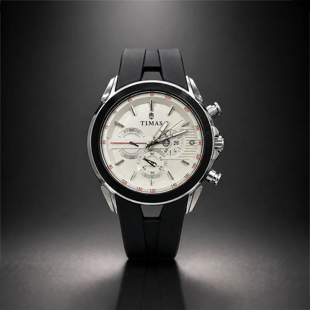 Timas Premium Quartz Sporty Design – Pure White