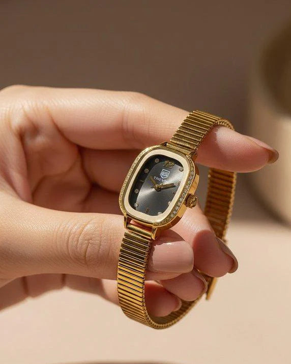 Rectangle Stone Shafal Chain Women's Watch