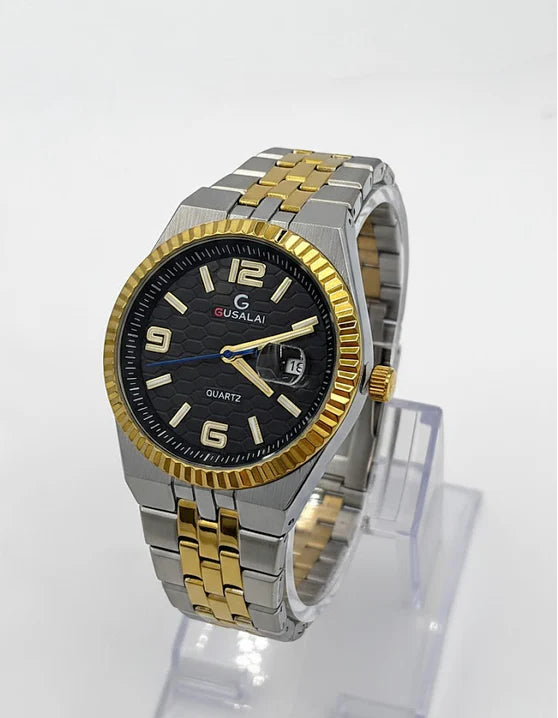 Round Honeycomb Dial Men's Watch