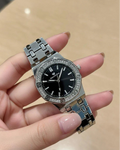 Round Rhinestone Bezel Women's Watch