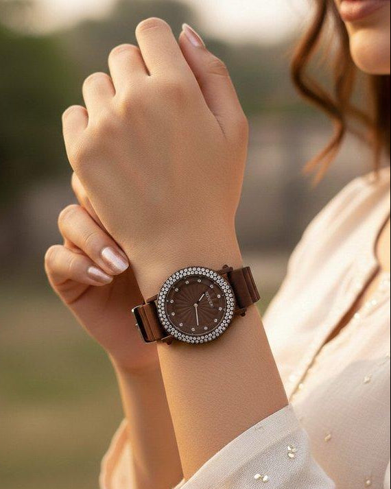 WHL Round Stone Women's Watch