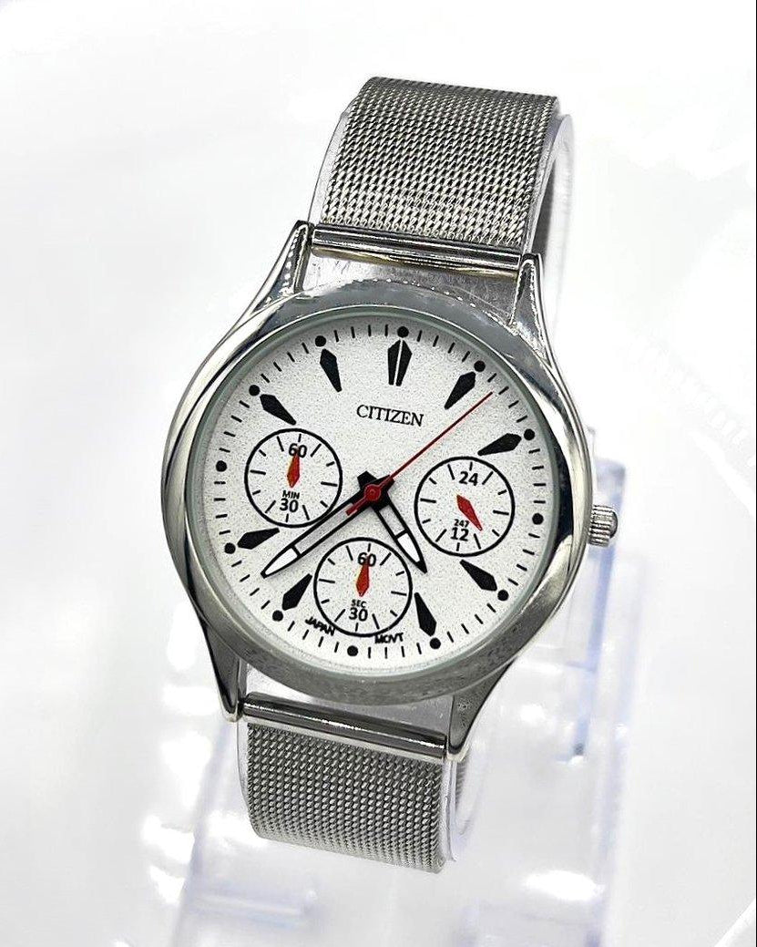 Round Three Dial Women's Watch
