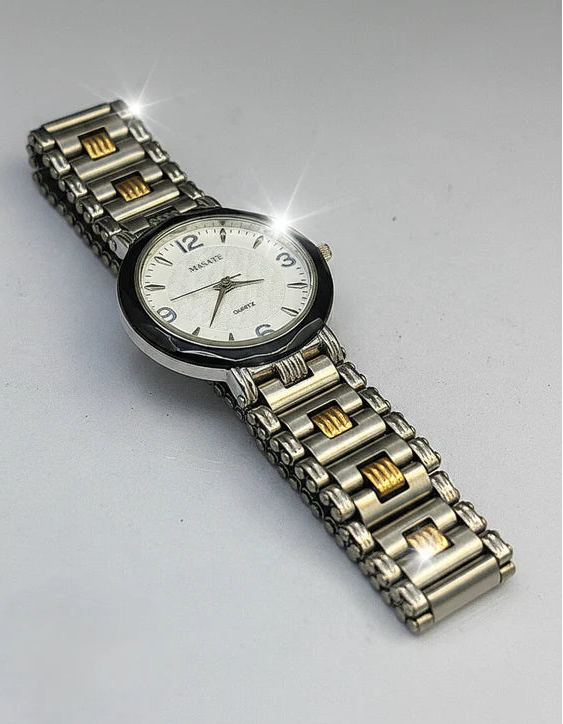 WHL Round Black Bezel Women's Watch