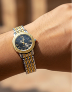Round Black Dial Women's Watch