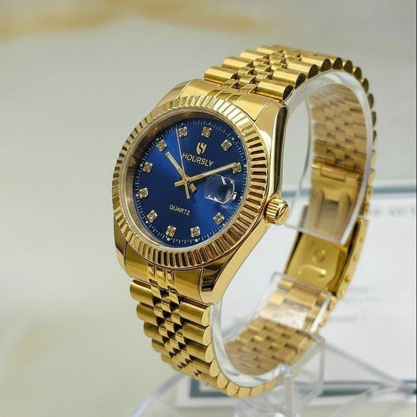 Round Blue Dial Men's Watch