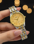 Round Champagne Dial Women's Watch