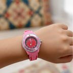 Round Red Dial Stone Kid's Watch