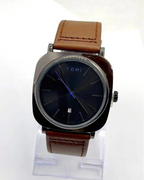 Round/Square Leather Strap Men's Watch