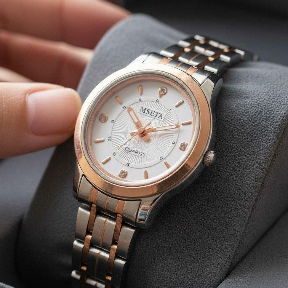 WHL Round Stone Dial Women's Watch