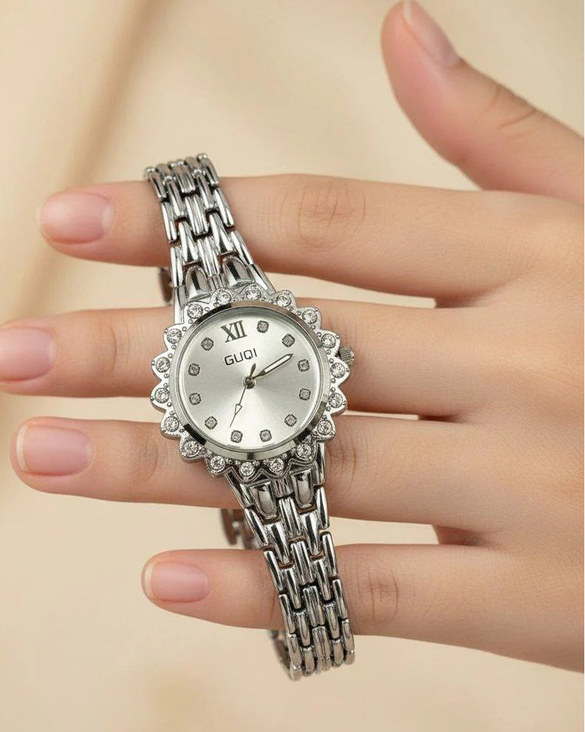 WHL Round Stone Dial Women's Watch