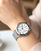 Round Three Dial Women's Watch