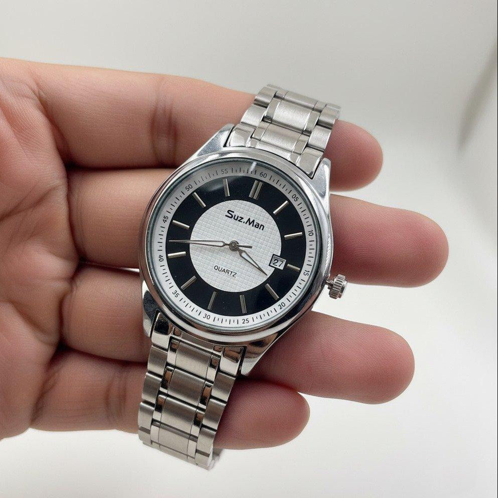 MHL Round White/Black Dial Men's Watch