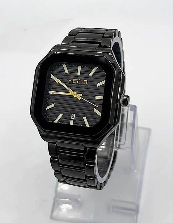 Square Black Dial Men's Watch