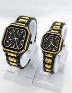 Square Dial Couple Watch