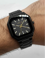 Square Black Dial Men's Watch
